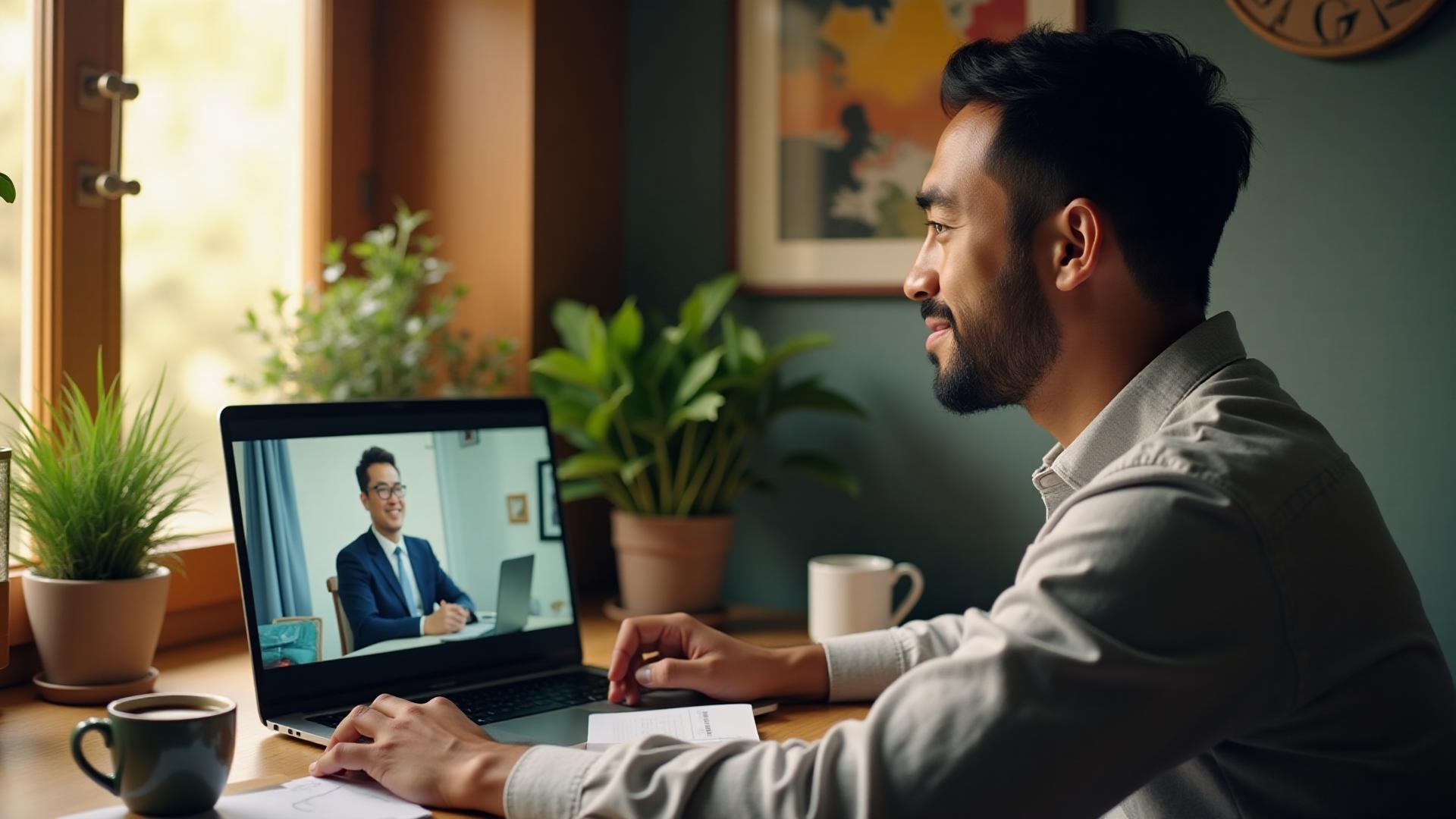 Person on supportive video call with disability attorney reviewing SSDI case